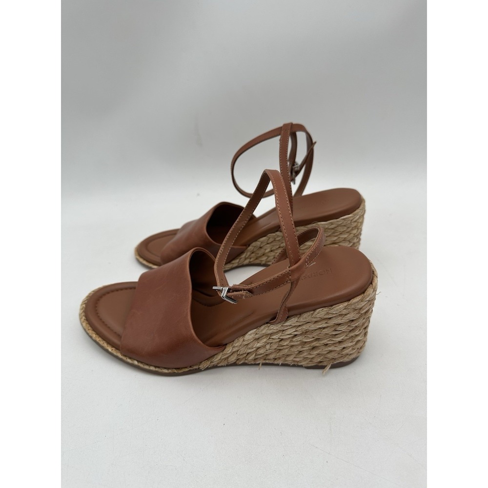 Nordstrom Arlene Ankle Strap Wedge Sandal Women's Brown Size US 9 EU40